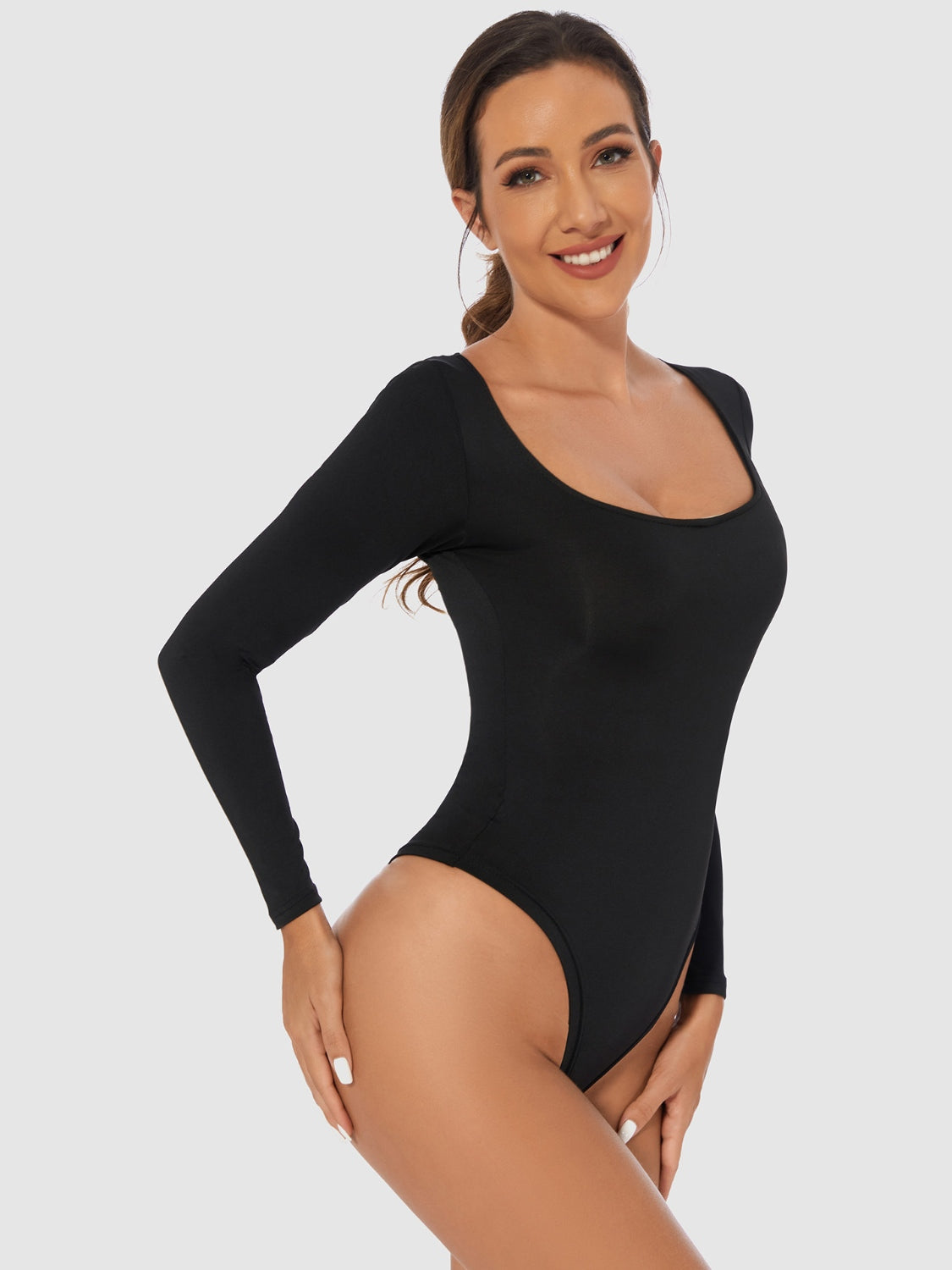 E-Classic Scoop Neck Long Sleeve Bodysuit