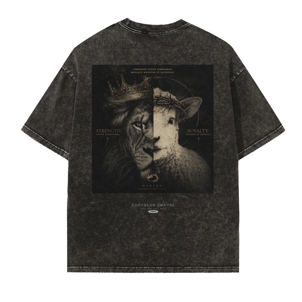 Strength Under Surrender Vintage Washed Frayed Edge Tee
