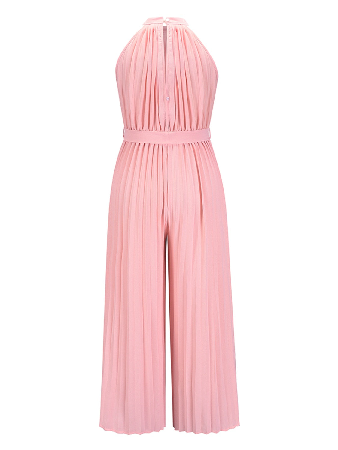 Elegant Pleat Jumpsuit in Blush