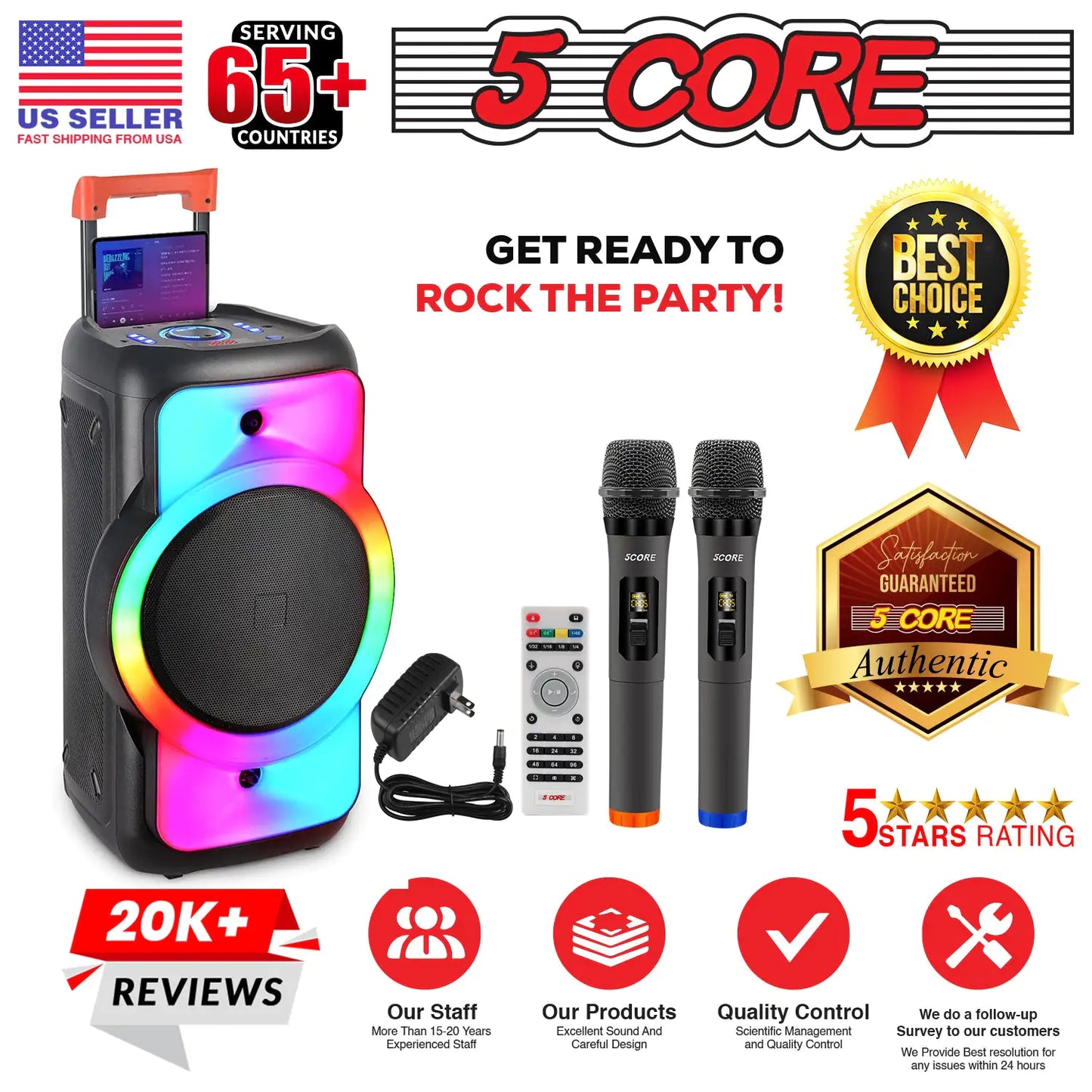 UltraBlast 12" Portable Party Speaker with Dual Mics