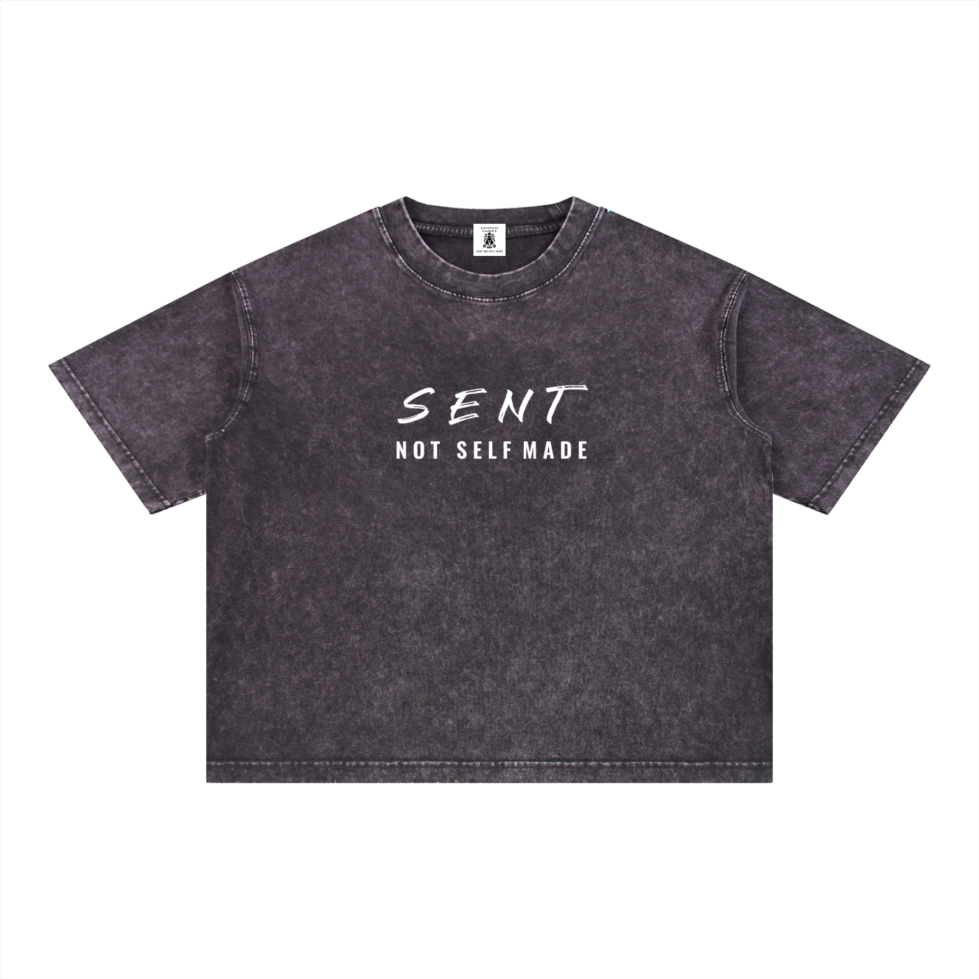 Sent Not Self Made Mineral Wash Boxy Cotton Tee