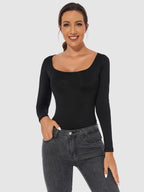 E-Classic Scoop Neck Long Sleeve Bodysuit