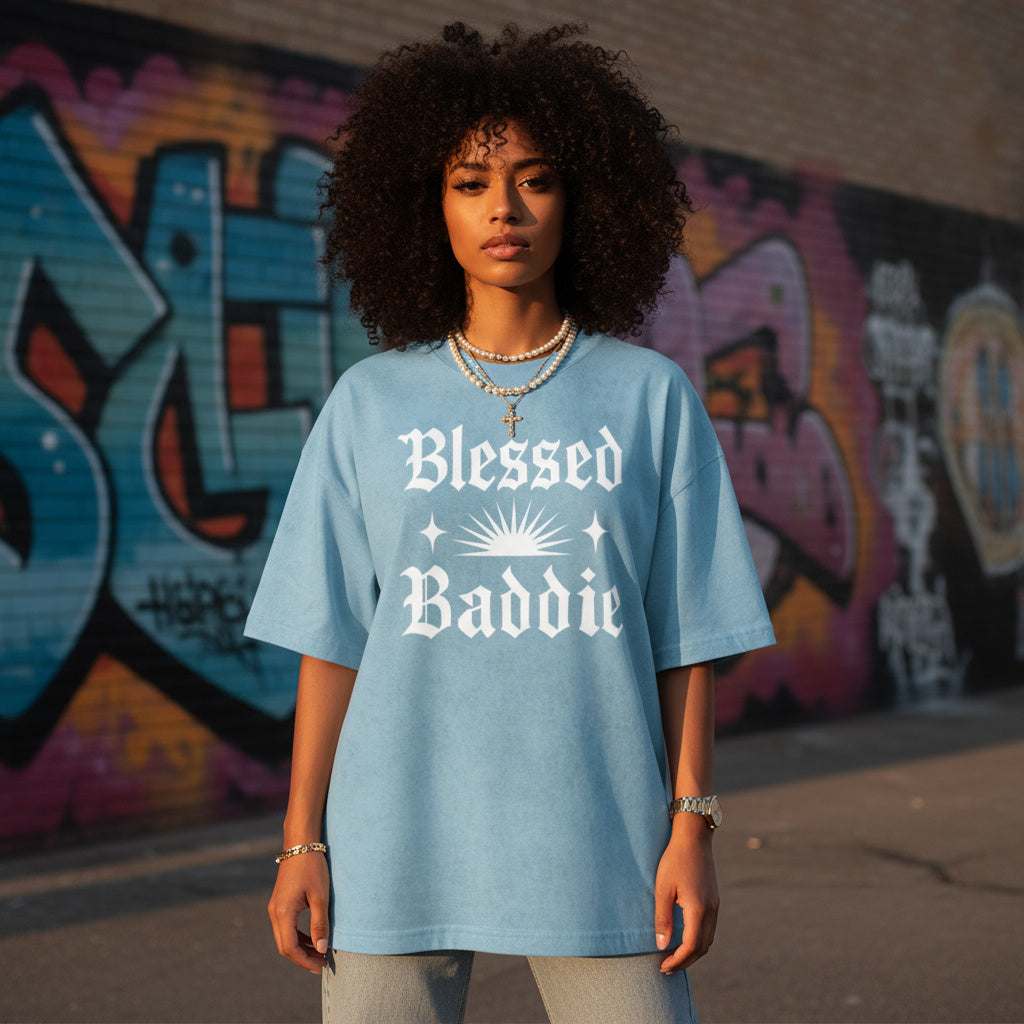 Blessed Baddie Snow Wash Tee