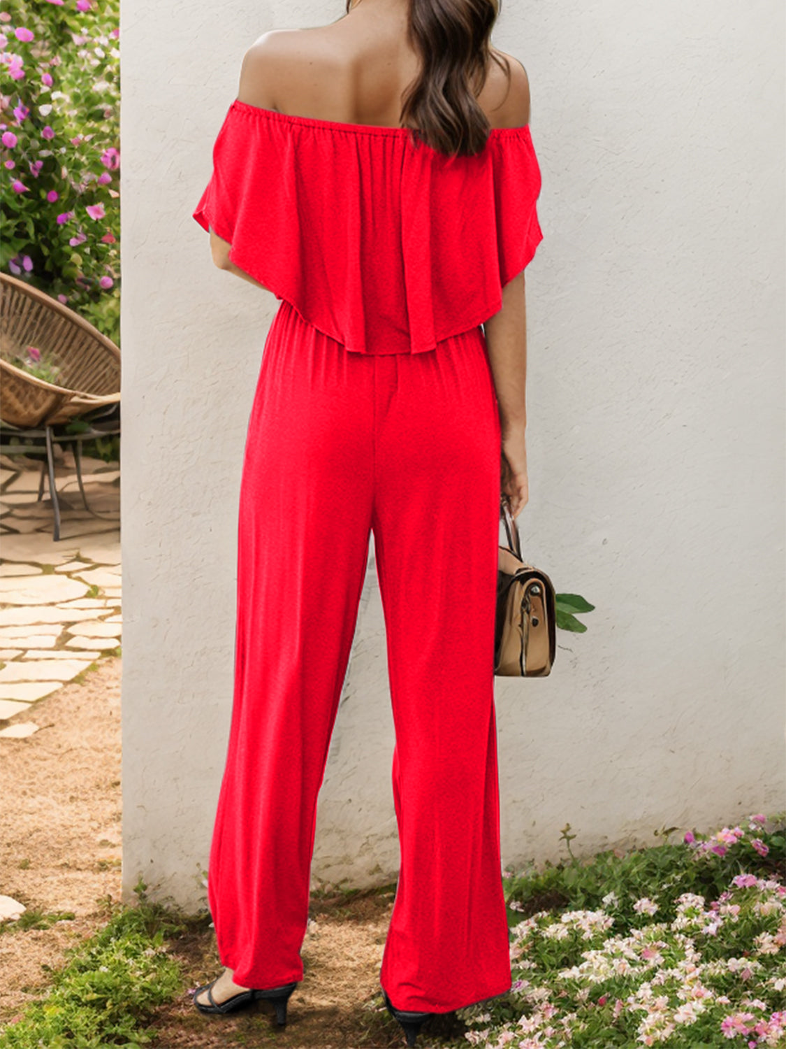 Elegant Ease Off the Shoulder Jumpsuit