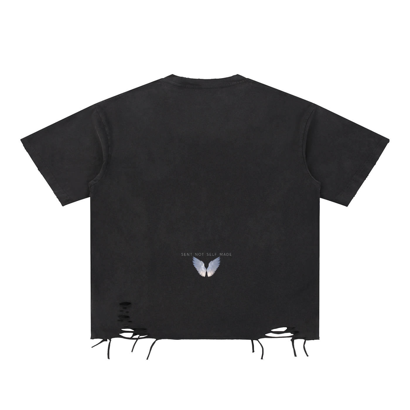 Blessed Baddie Snow Wash Raw-Hem Tee