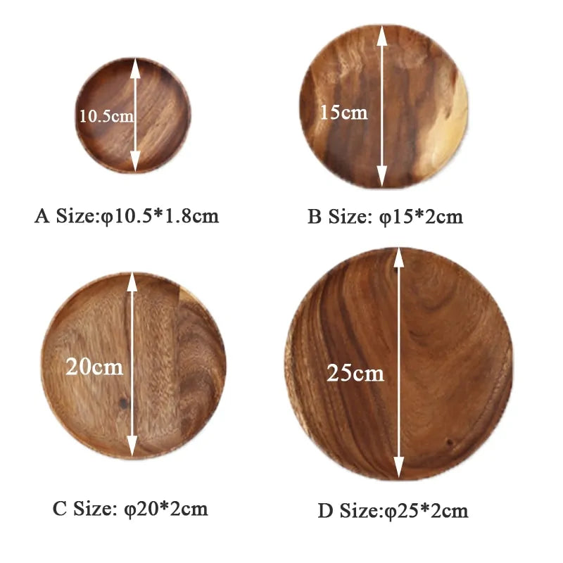 EcoChic Natural Wood Serving Plate