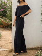 Elegant Ease Off the Shoulder Jumpsuit