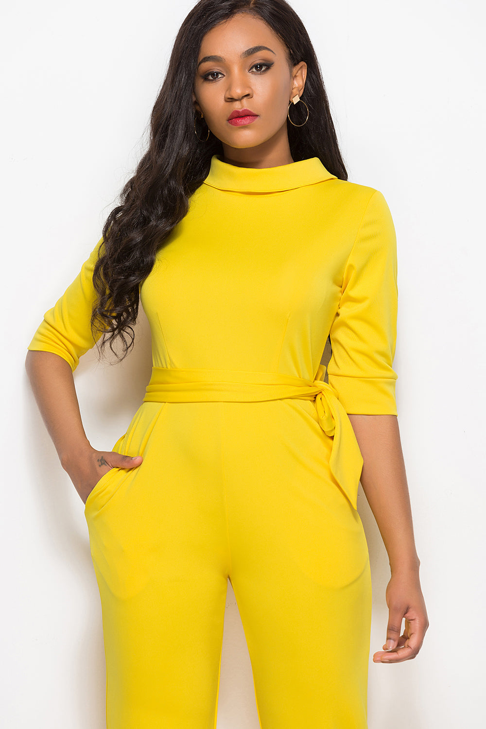 Rachel Mock Neck Jumpsuit