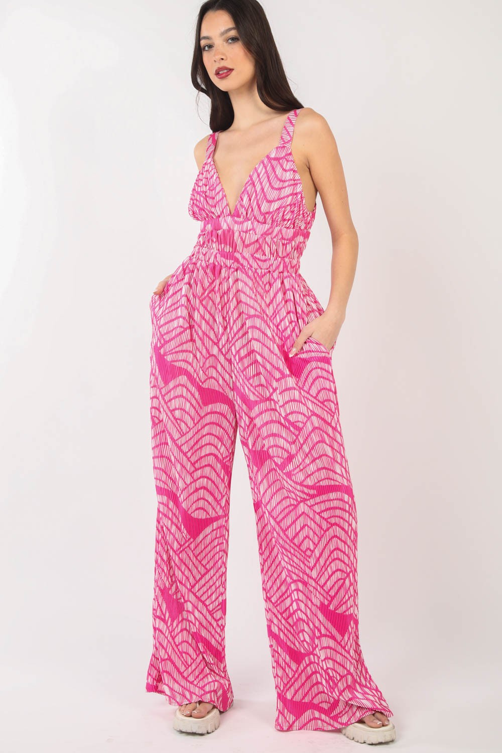 Elysian Leaf Plunge Jumpsuit