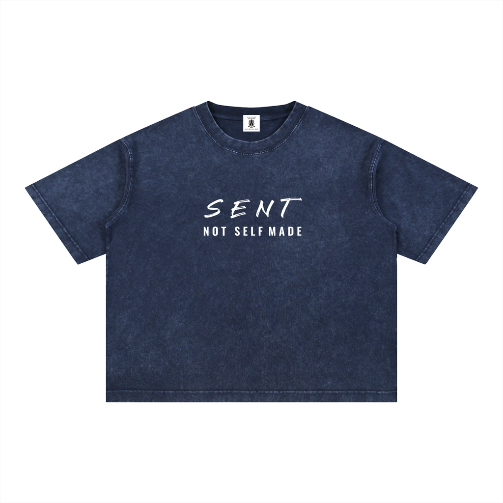 Sent Not Self Made Mineral Wash Boxy Cotton Tee