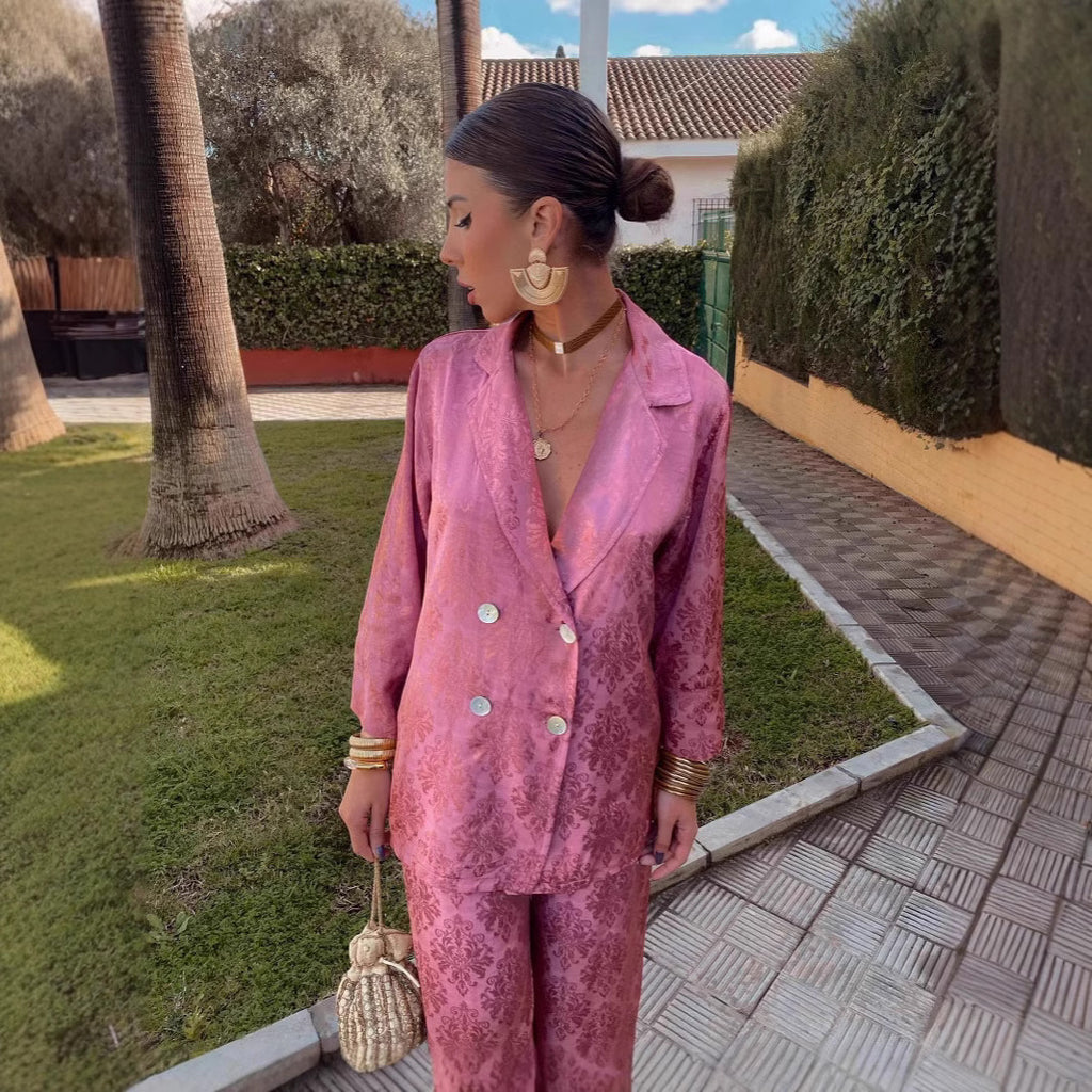 EuroChic Fashion Blazer & Pants Set