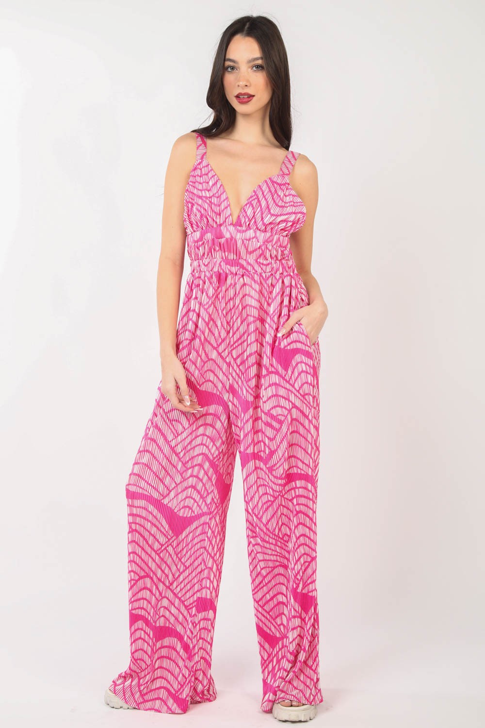 Elysian Leaf Plunge Jumpsuit