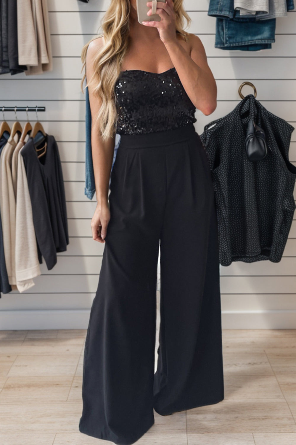 Midnight Sparkle Sequin Jumpsuit