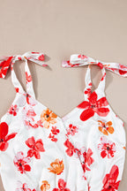 Floral Elegance Surplice Bodysuit