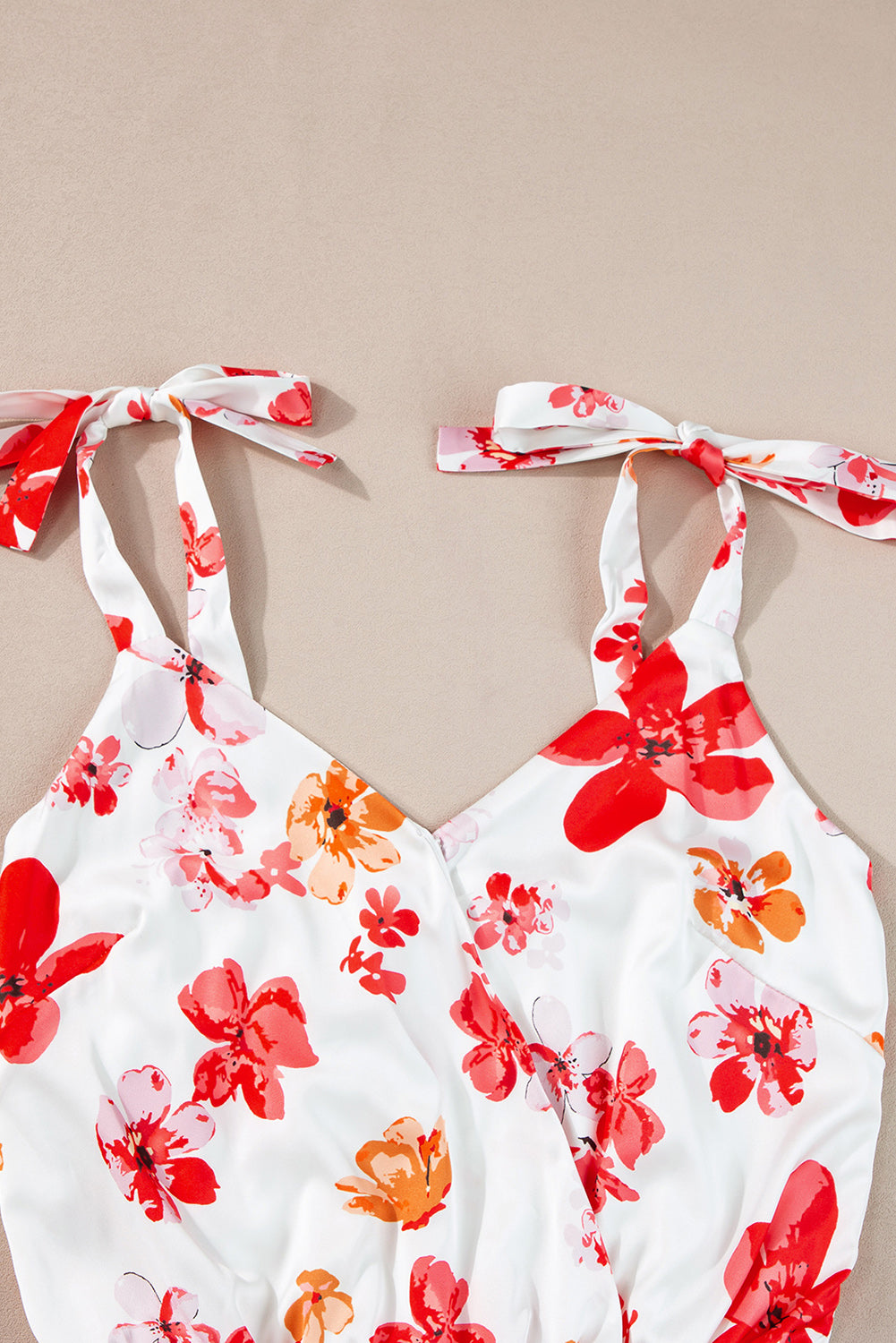 Floral Elegance Surplice Bodysuit