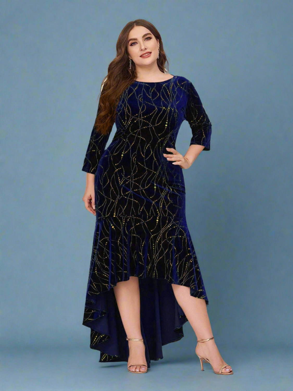 Celestial Eve Ruffle High-Low Dress