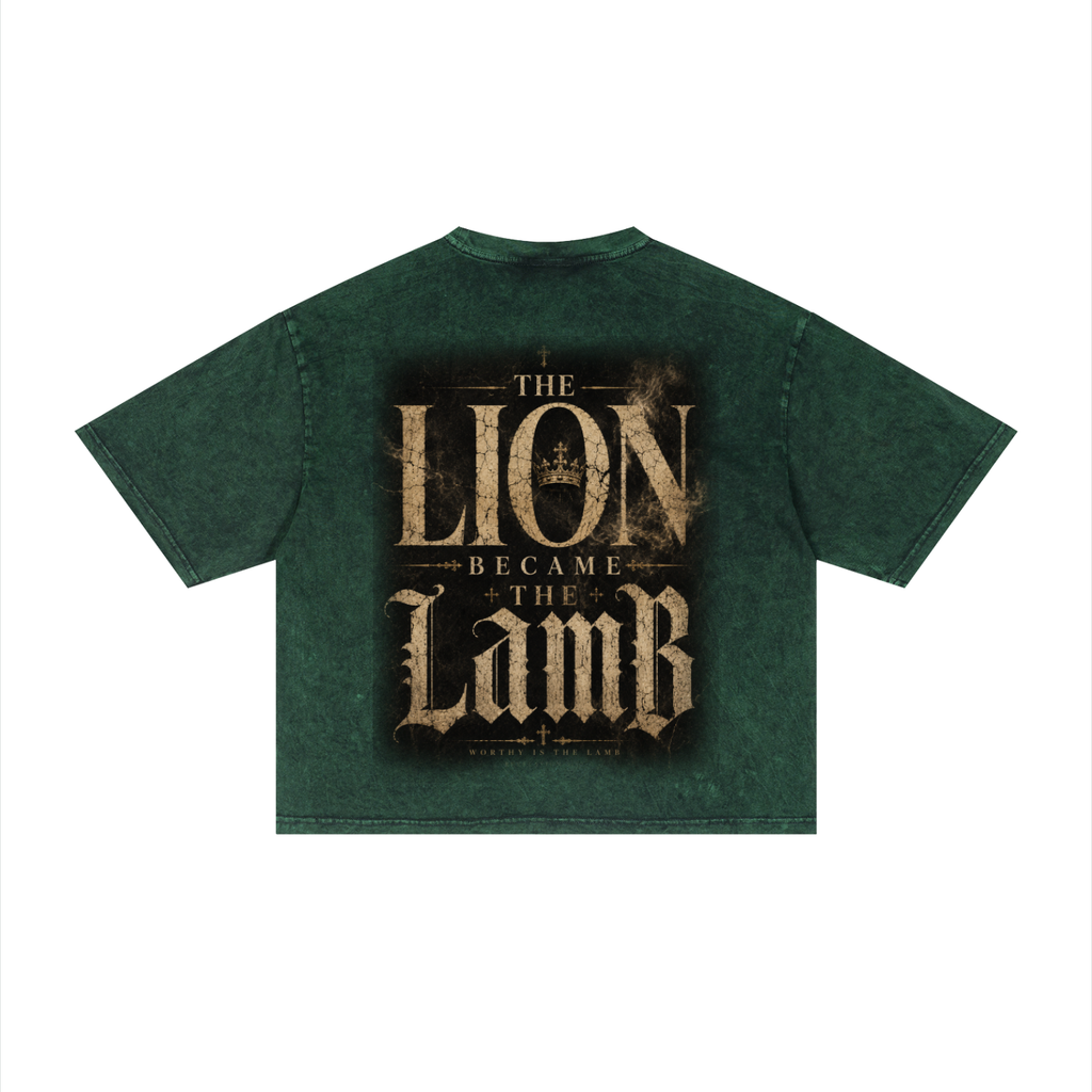 The Lion Became The Lamb Mineral Wash Boxy T-Shirt