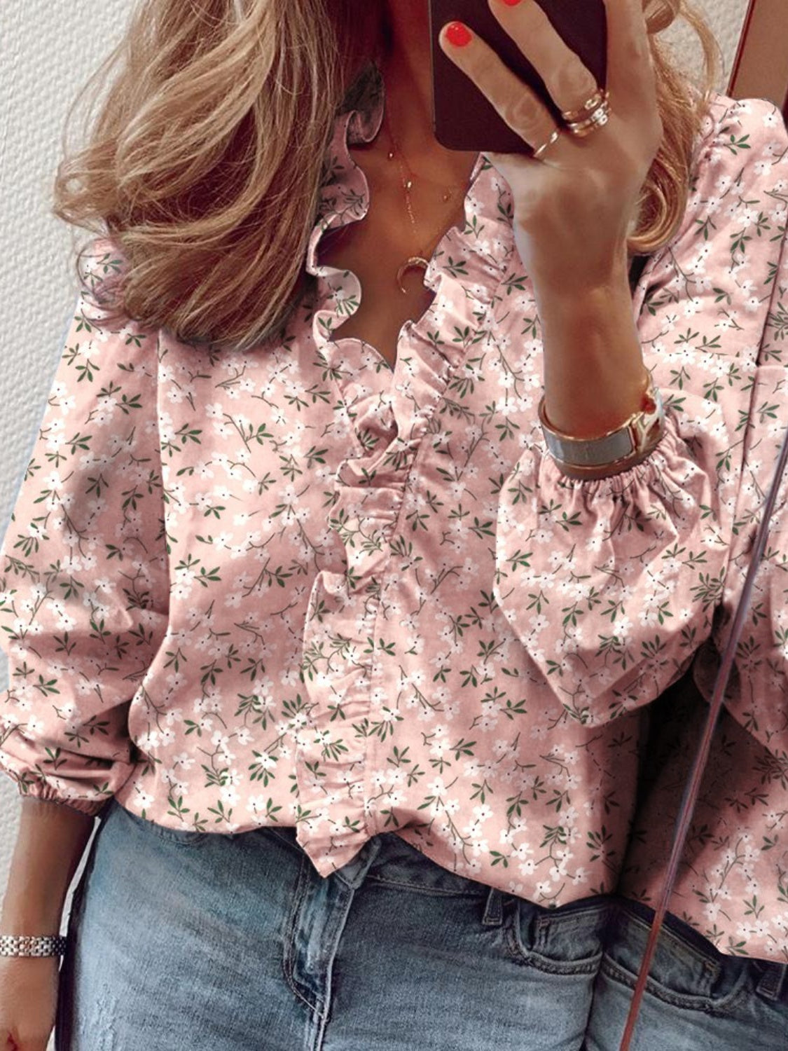 Captured Essence Ruffled Blouse