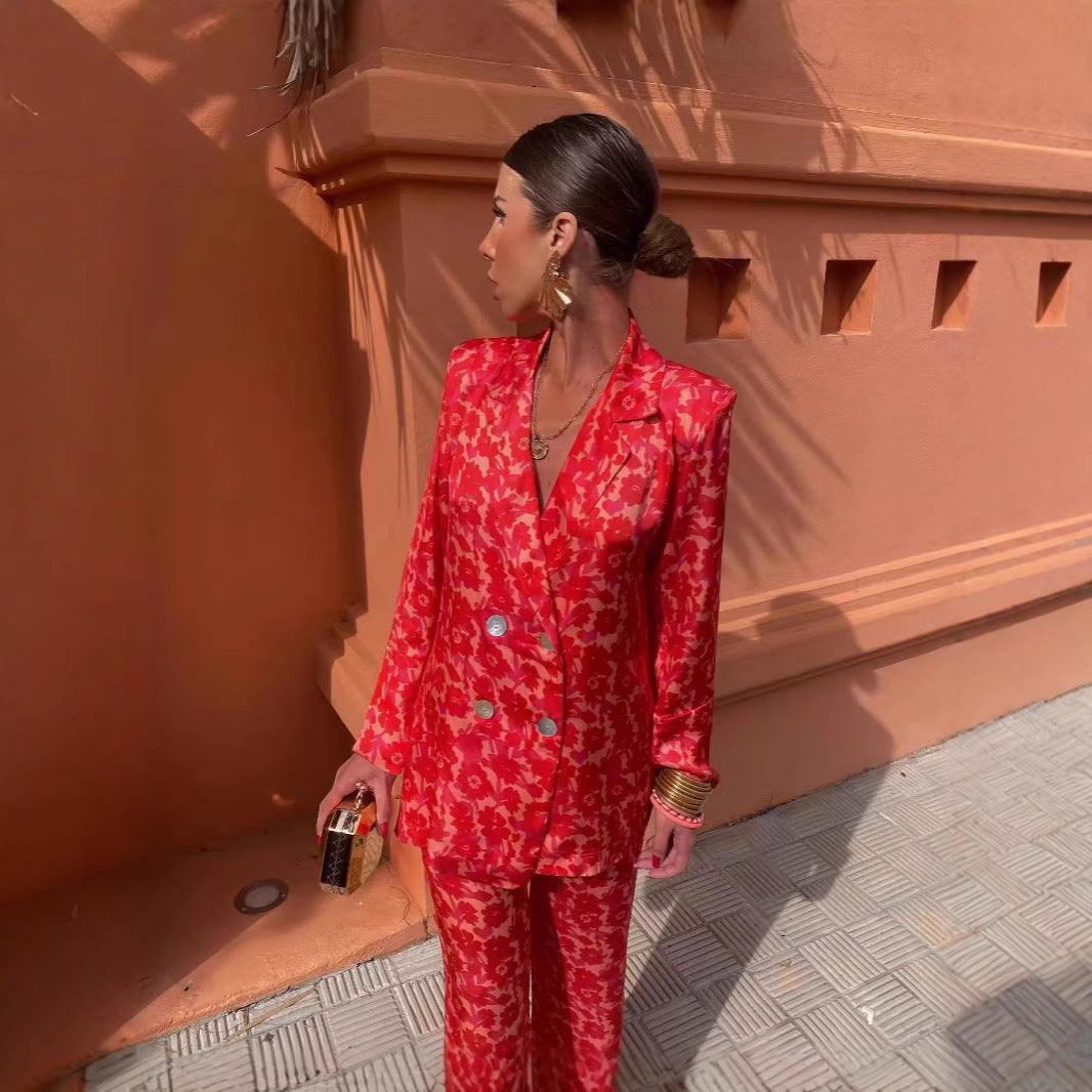 EuroChic Fashion Blazer & Pants Set