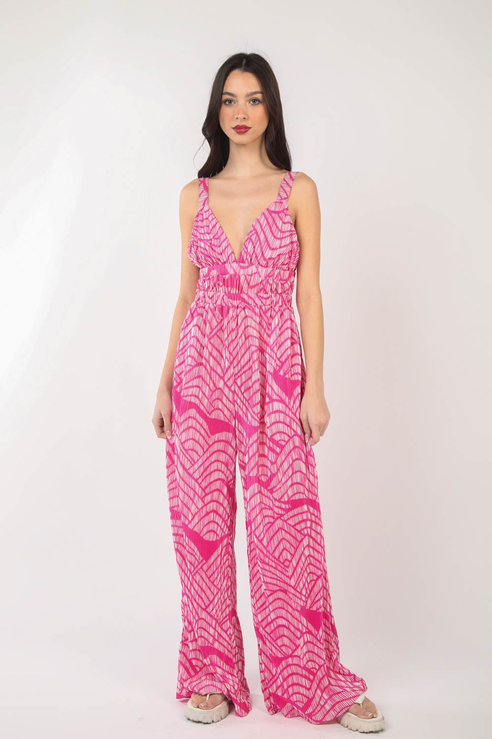 Elysian Leaf Plunge Jumpsuit