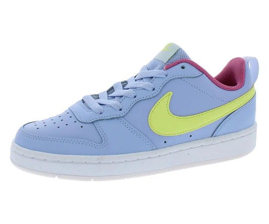 Nike Kids Court Borough Low 2 Sneakers Cobalt Bliss/Lt Lemon Twist