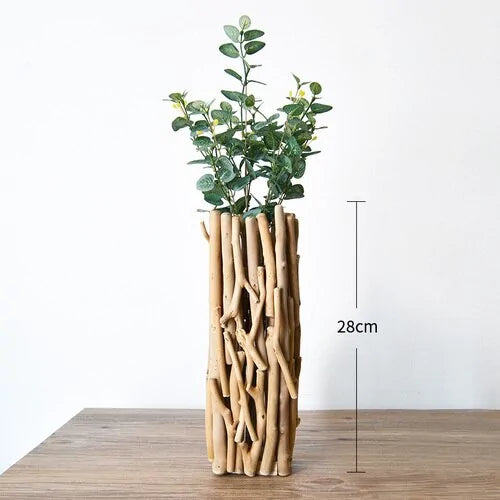 Natural Elegance Wooden Vase