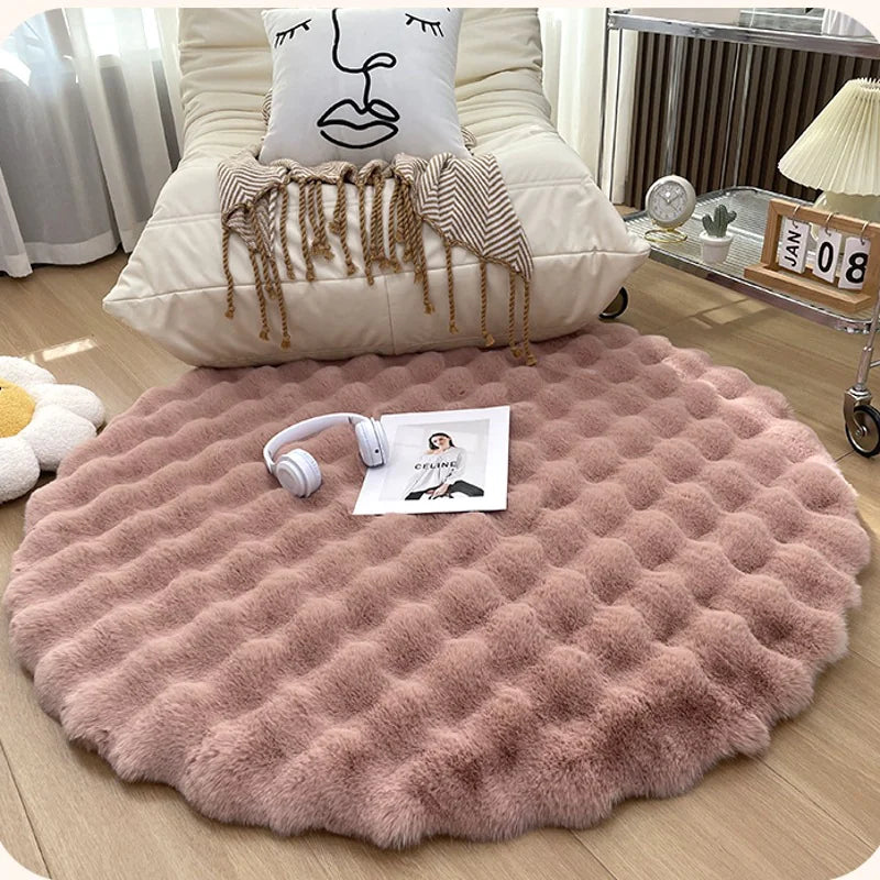 CozyCloud Round Plush Rug