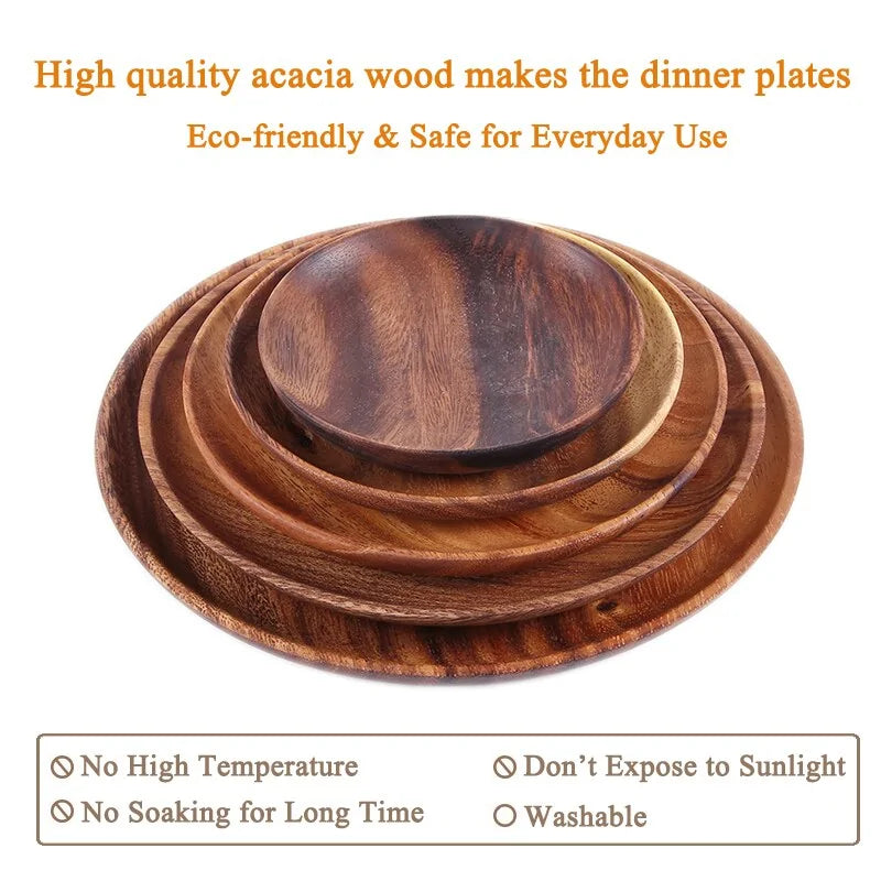 EcoChic Natural Wood Serving Plate