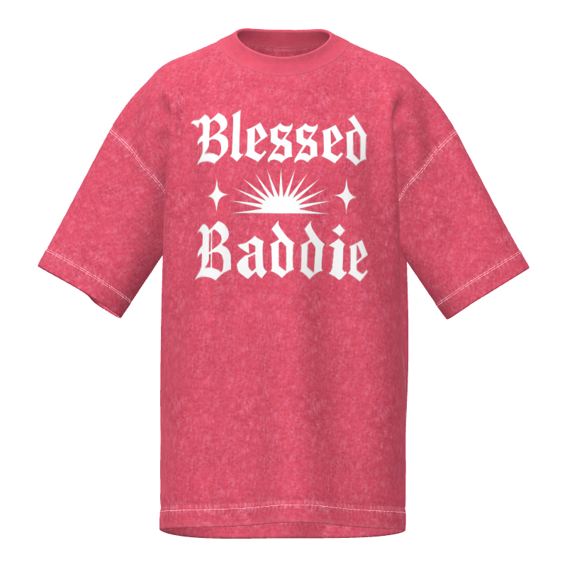 Blessed Baddie Snow Wash Tee