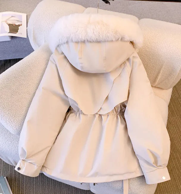 Plush Plus-Size Korean Fashion Coat