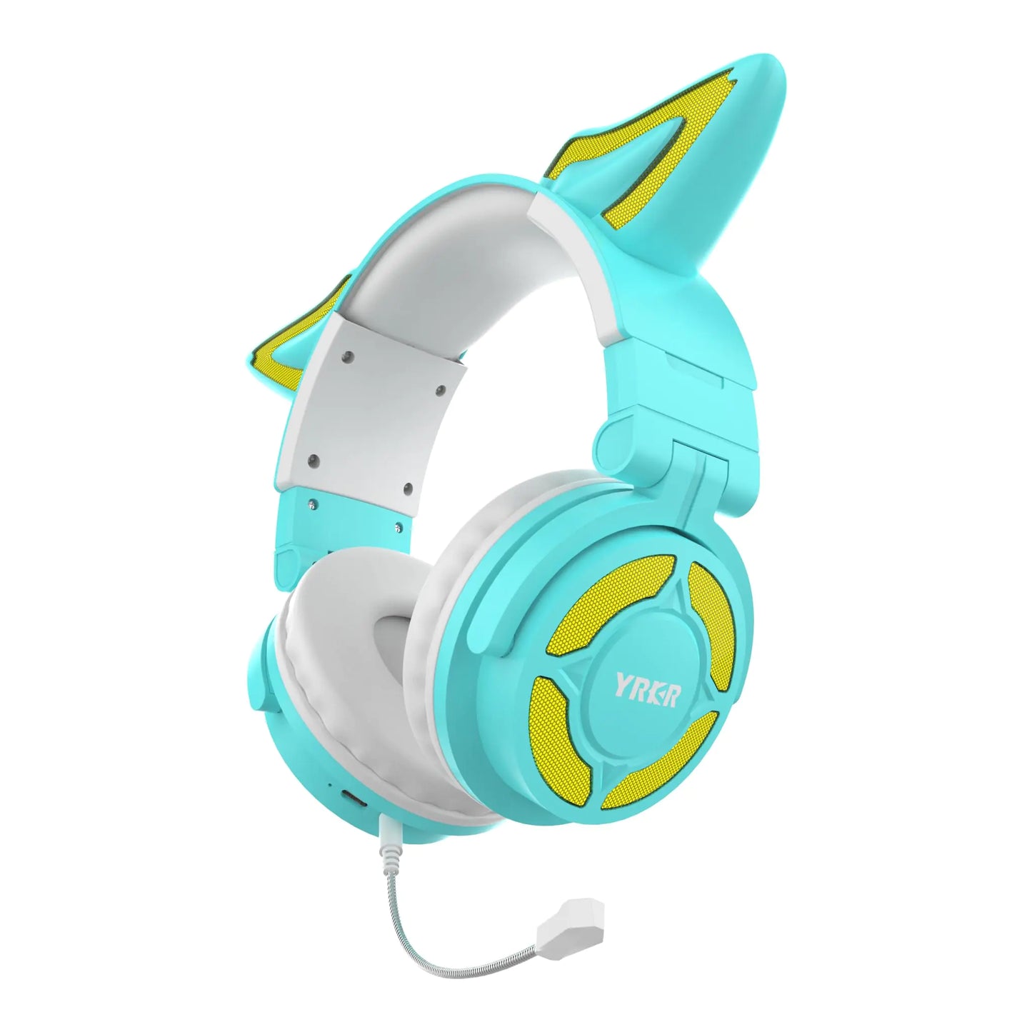 Cyan FoxLit Over-Ear Wireless Headphones