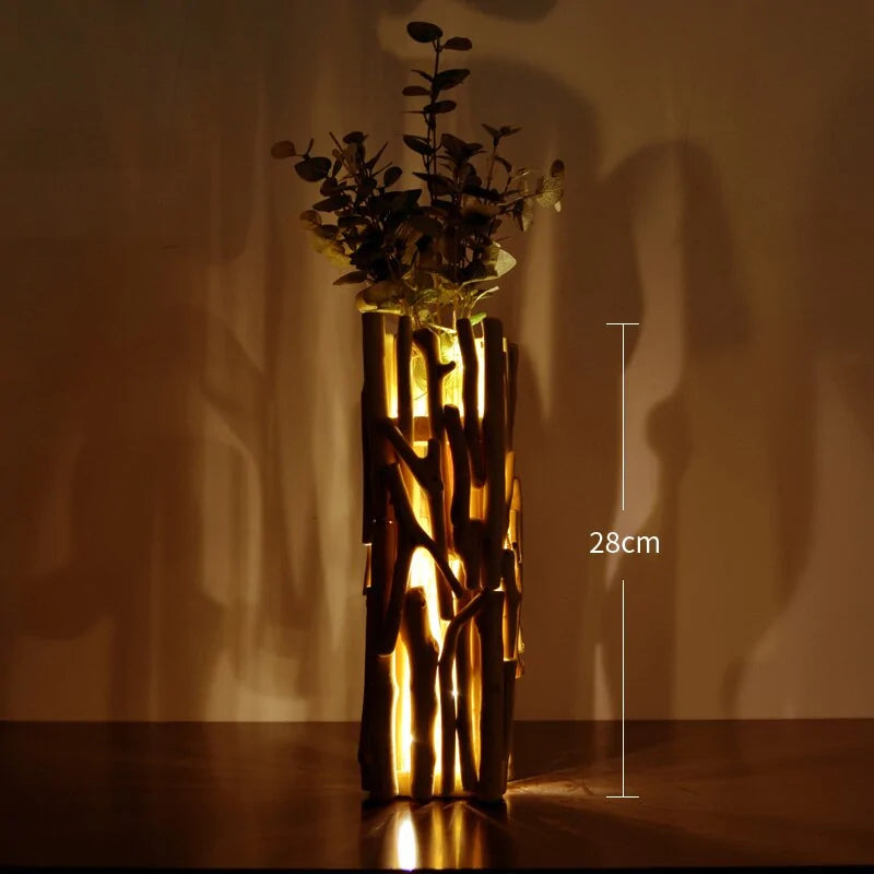 Natural Elegance Wooden Vase