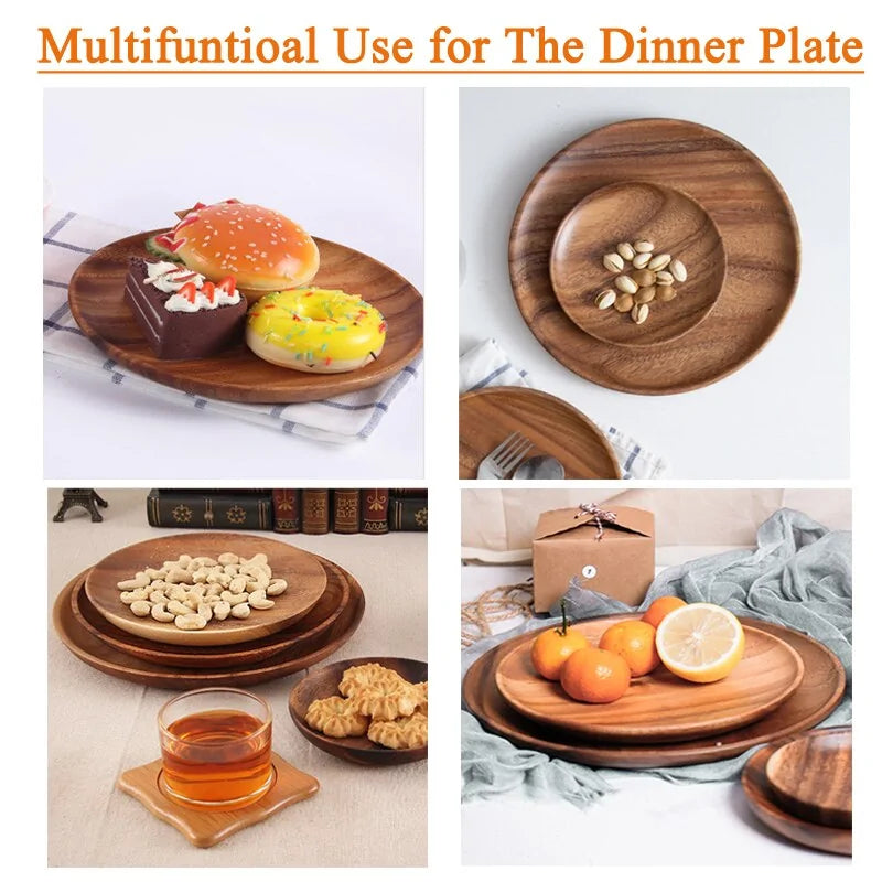 EcoChic Natural Wood Serving Plate