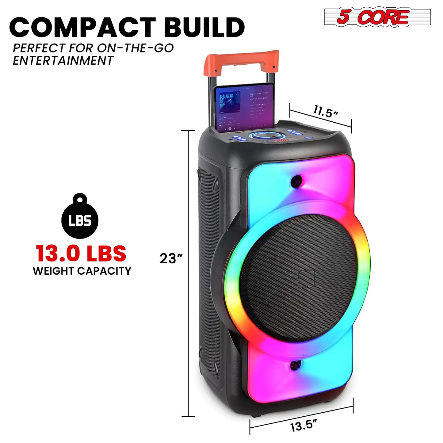 UltraBlast 12" Portable Party Speaker with Dual Mics