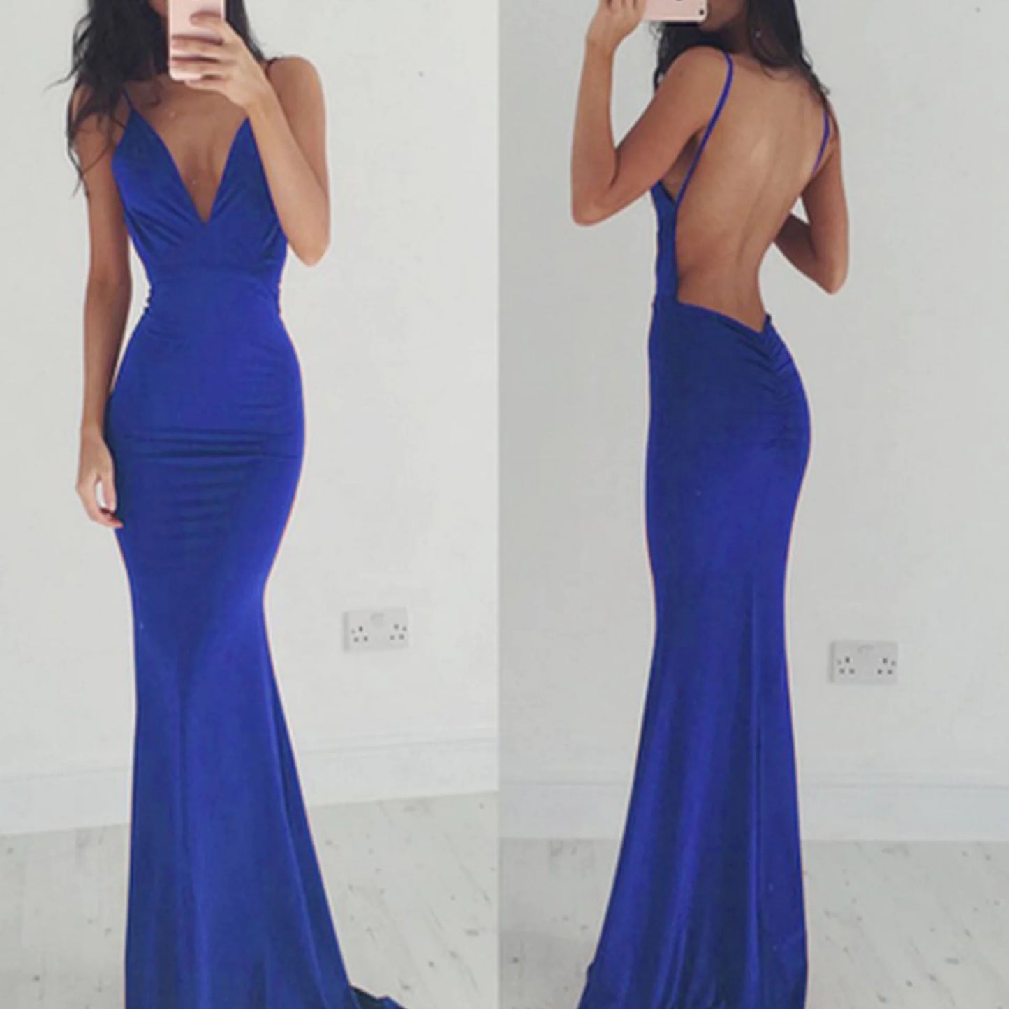 Elegant Backless Flow Maxi Dress