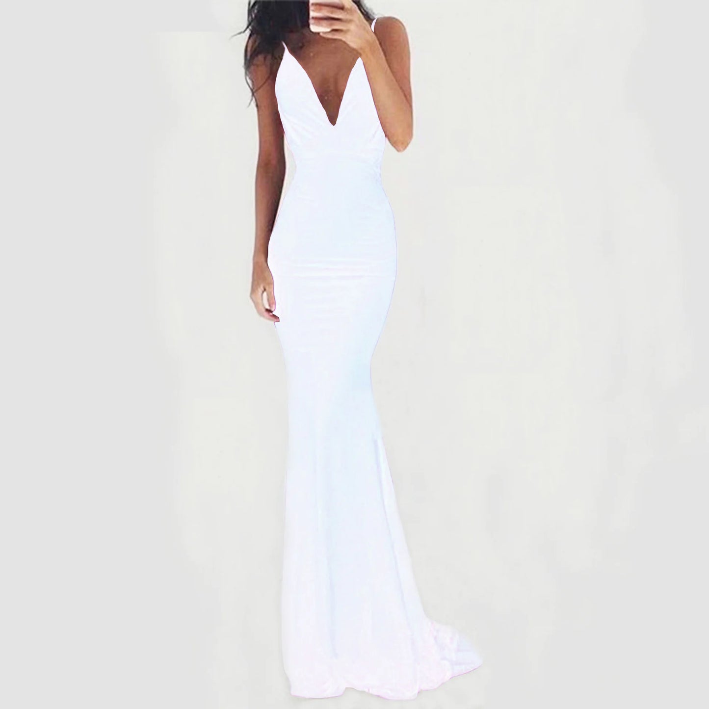 Elegant Backless Flow Maxi Dress