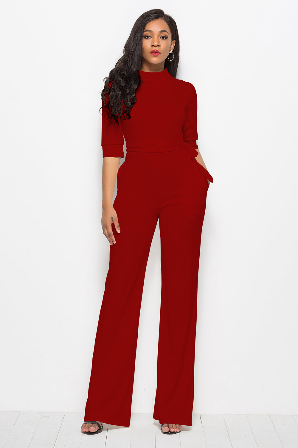 Rachel Mock Neck Jumpsuit