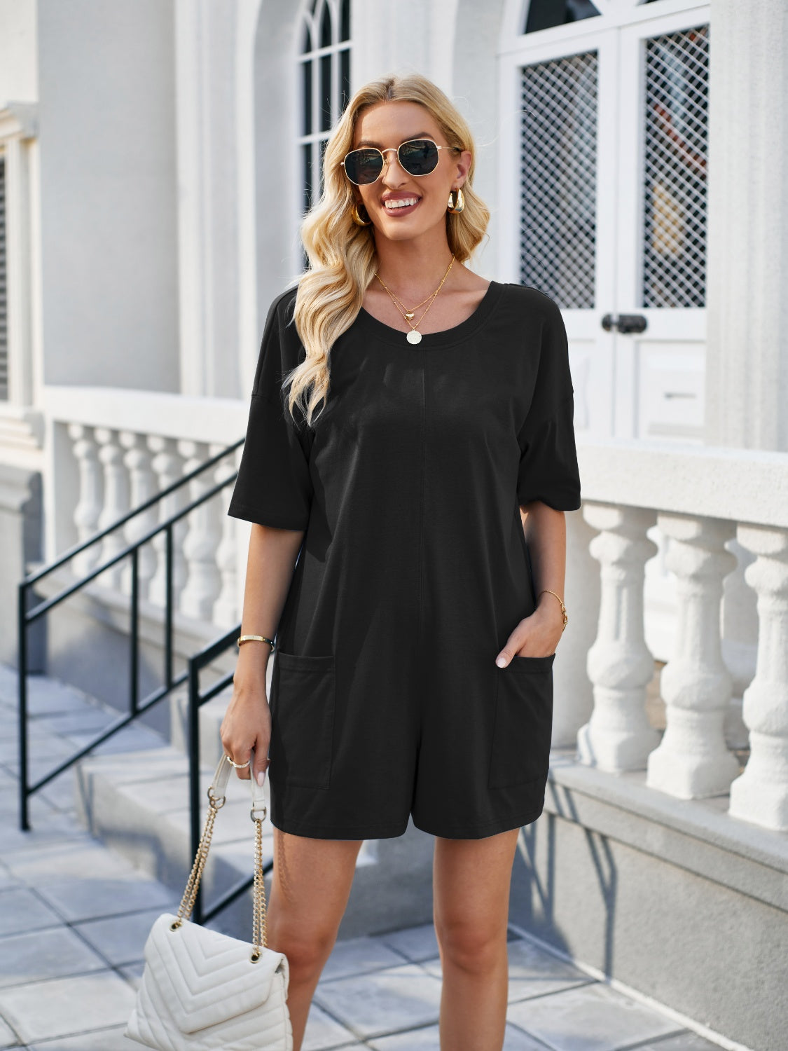 Hailey Casual Backless Romper