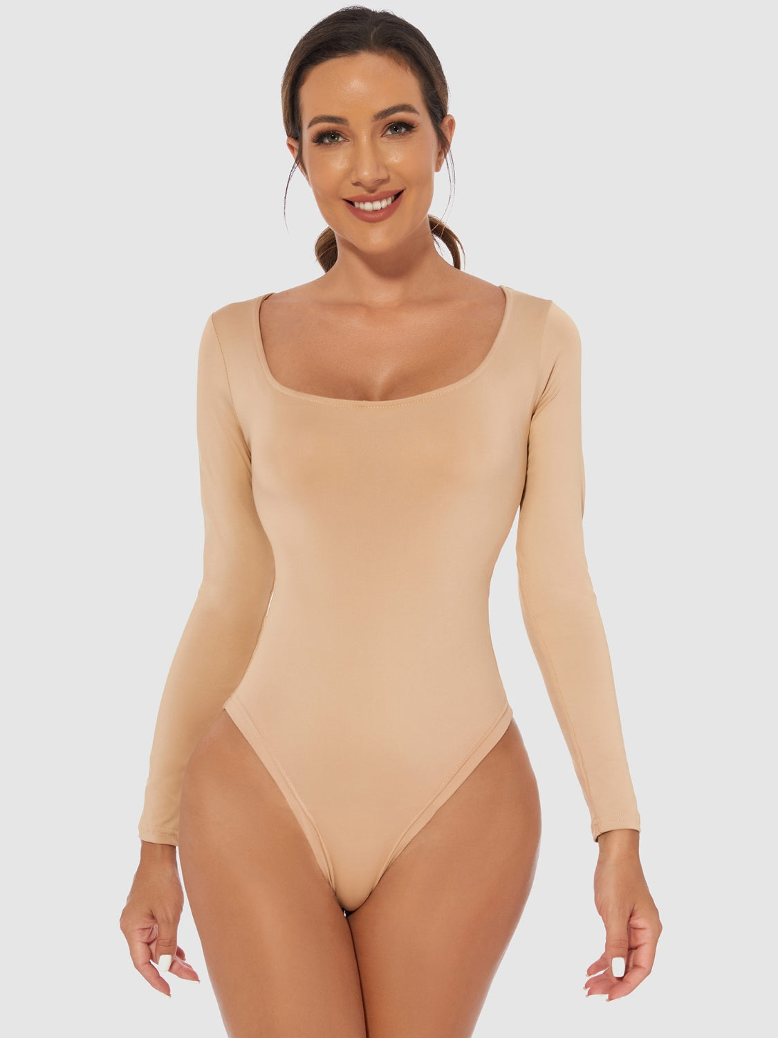 E-Classic Scoop Neck Long Sleeve Bodysuit