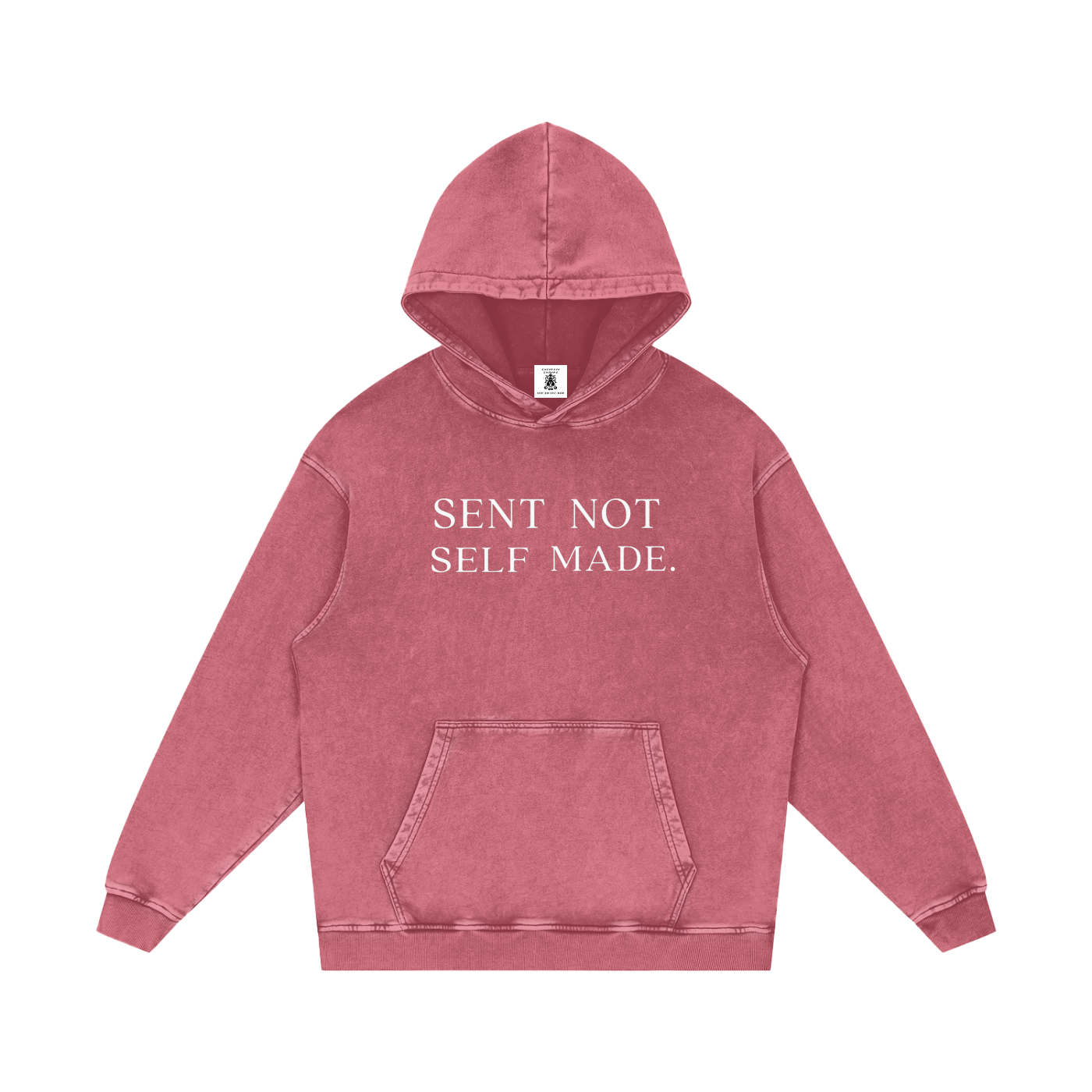 Sent Not Self Made Snow Washed Loose Cotton Hoodie