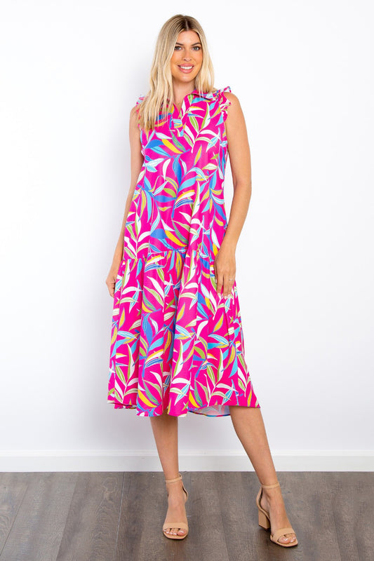 Rhapsody Ruffle Midi Dress