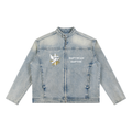 The King's Arrival Vintage Wash Zip Denim Jacket