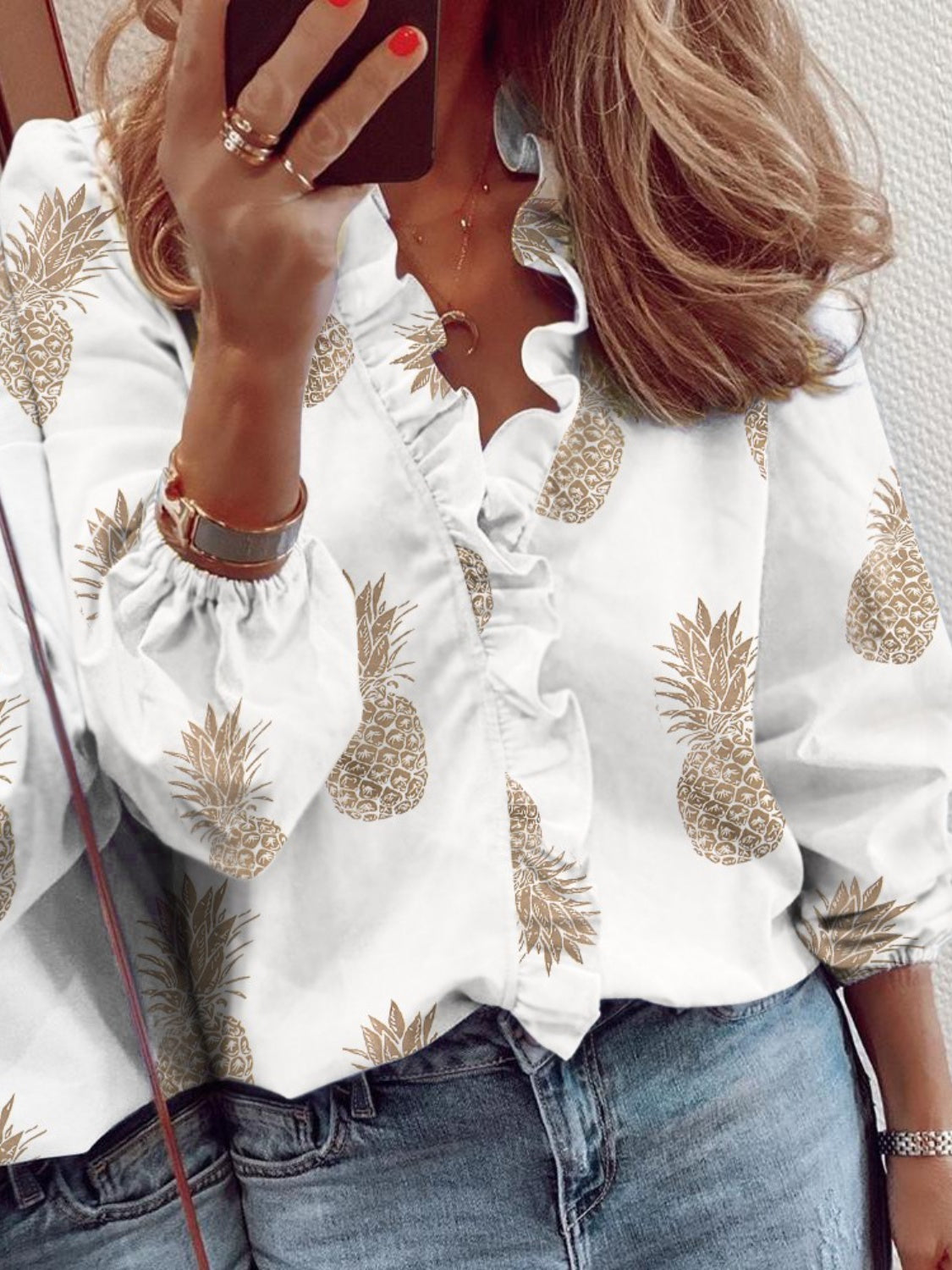 Captured Essence Ruffled Blouse