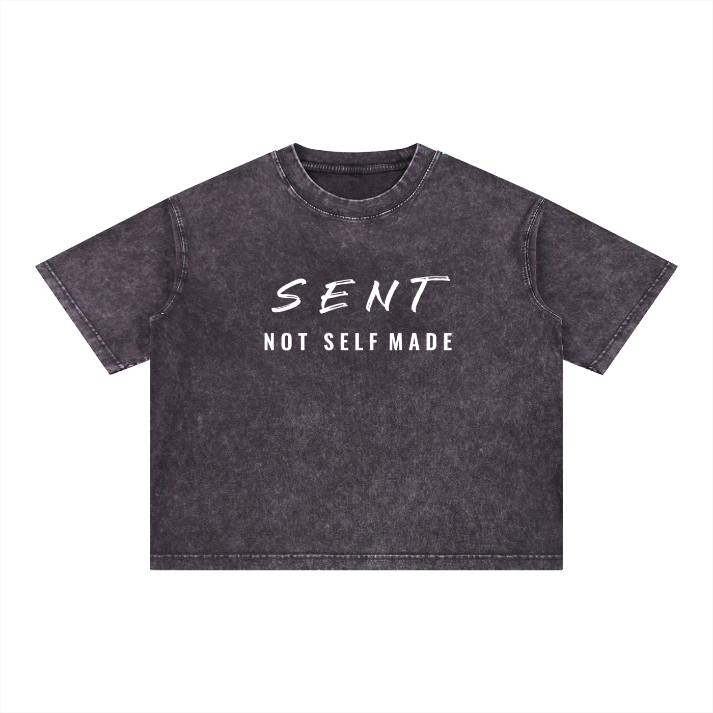 Sent Not Self Made Mineral Wash Boxy Cotton Tee