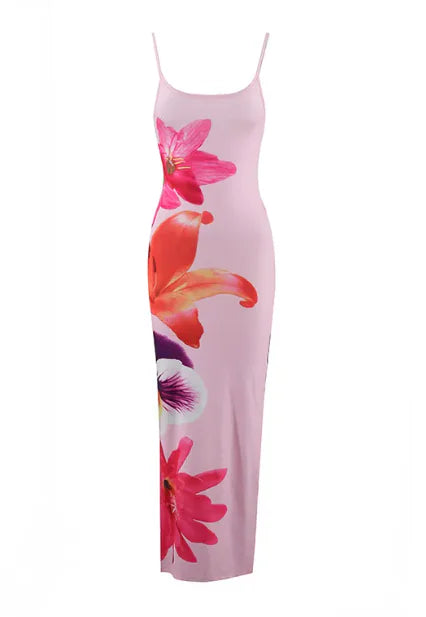 Petal Flow Backless Midi