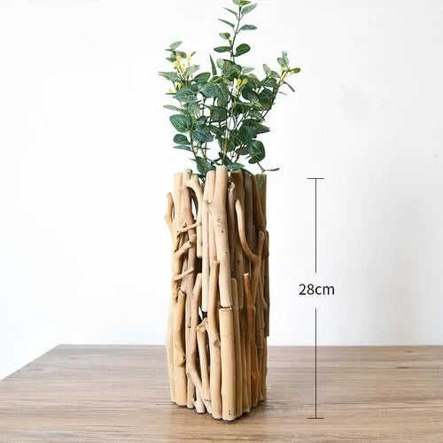 Natural Elegance Wooden Vase