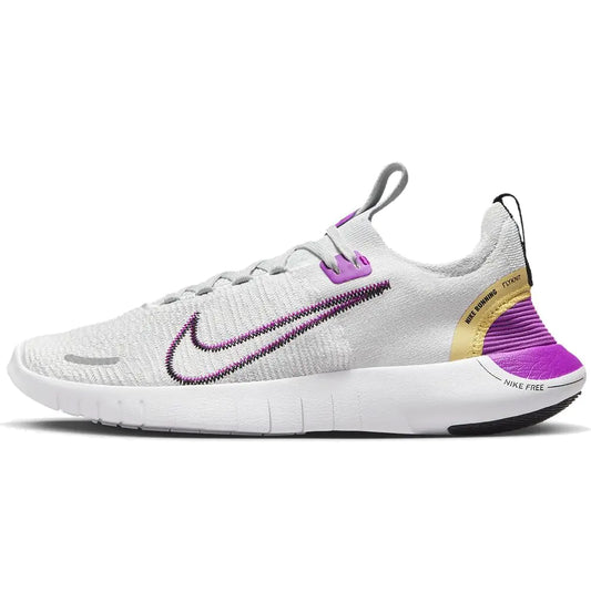 Nike Free RN NN Womens Road Running Shoes (DX6482-009 Photon Dust/Platinum Tint/Hyper Violet/Black)