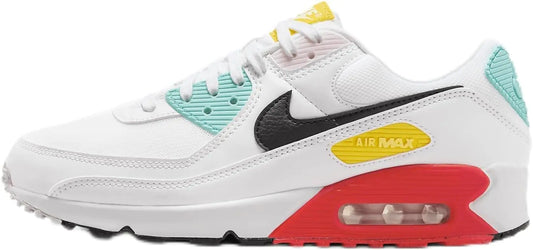 Nike Air Max 90 Womens Shoes (FZ3622-100 White/Pink Foam/Bright Crimson/Black)