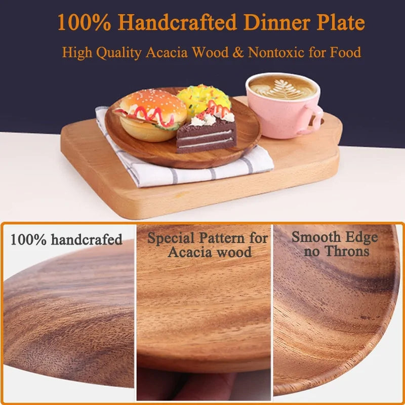 EcoChic Natural Wood Serving Plate